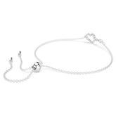 Swar*vski -Infinity bracelet-Infinity and heart, White, Rhodium plated-5524421
